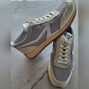 Rag & Bone Retro Runner Suede Sneakers Moonstone (Grey/White / US size 6)